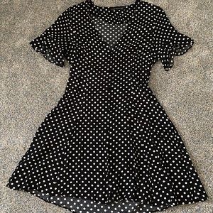 Zara women polka dot date dress